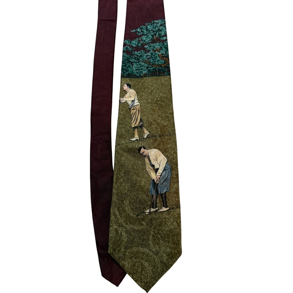 Vintage Robert Talbott Carmel Valley Silk Vintage Golf Novelty Tie Old Money